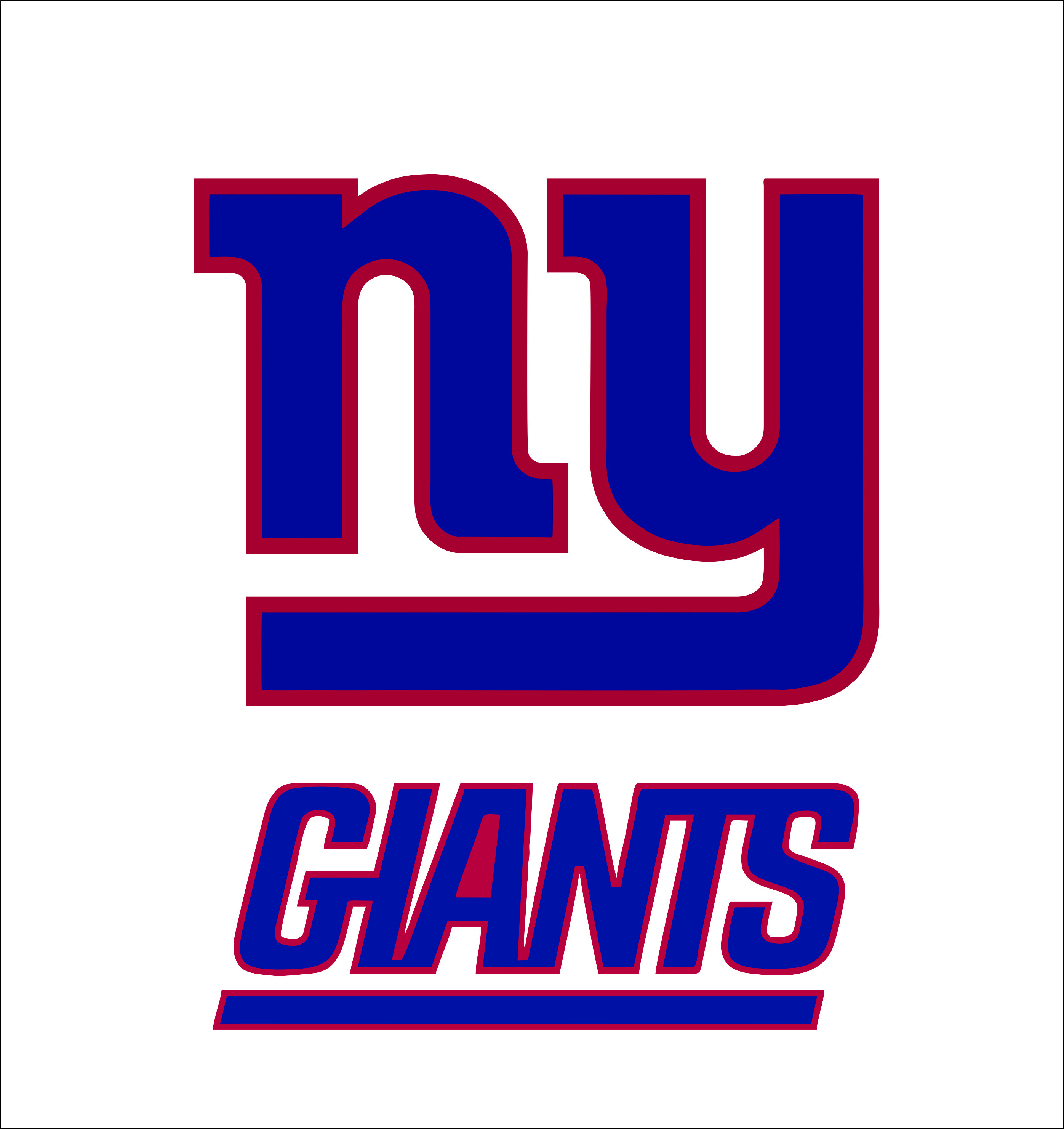 New York Giants logo SVGprinted