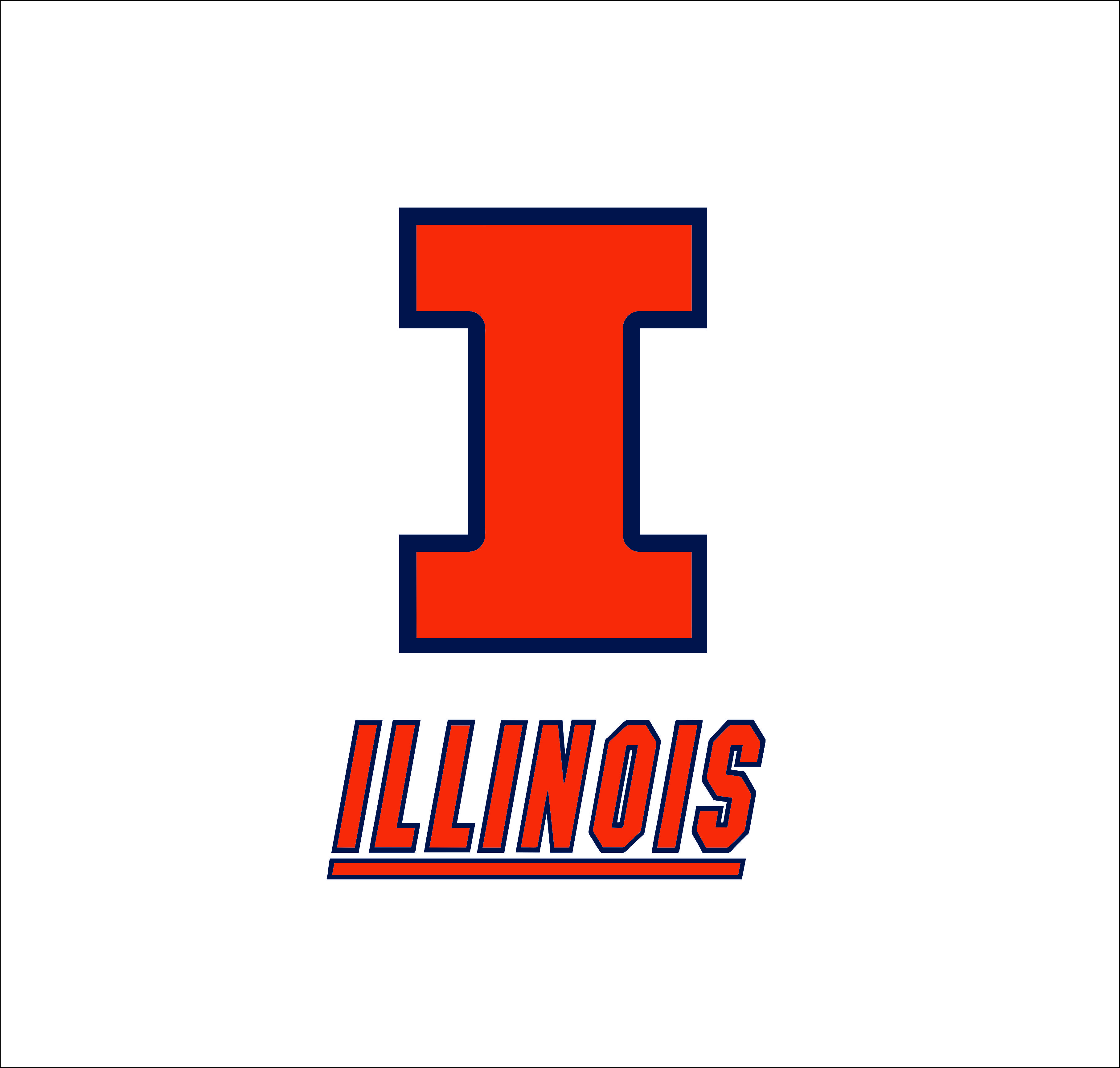 Illinois Fighting Illini logo Digital File (SVG cutting file + pdf+png+dxf)