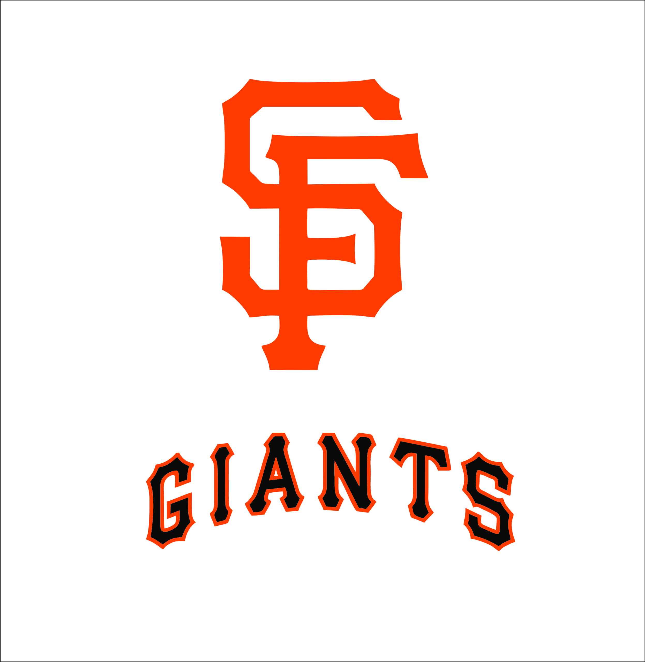 San Francisco Giants logo Digital File (SVG cutting file + pdf+png+dxf)