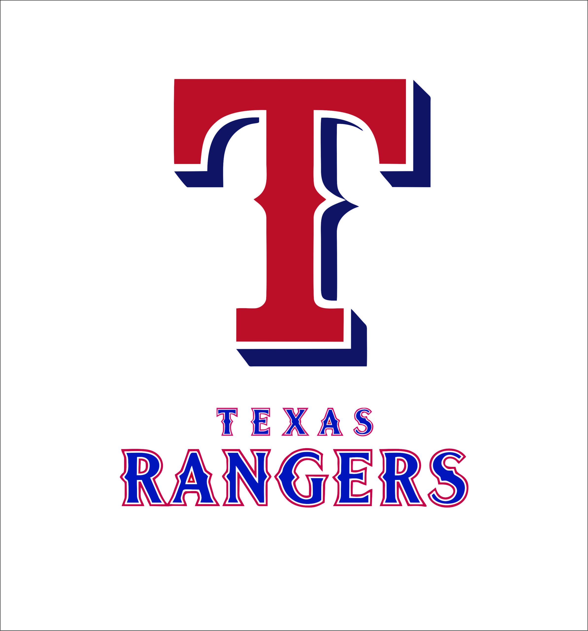 Texas Rangers logo Digital File (SVG cutting file + pdf+png+dxf)