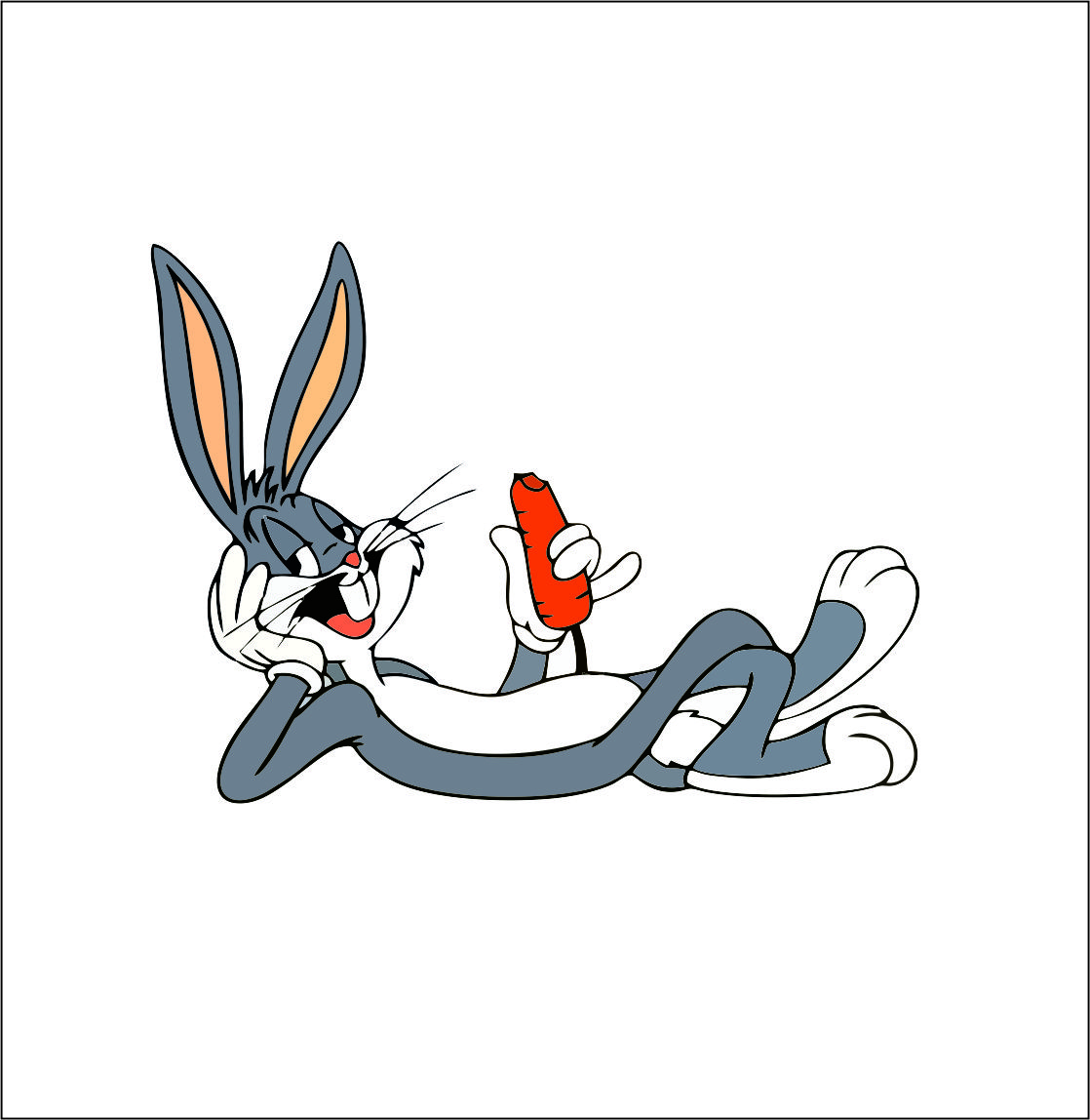 Bugs bunny (looney tunes) logo | SVGprinted