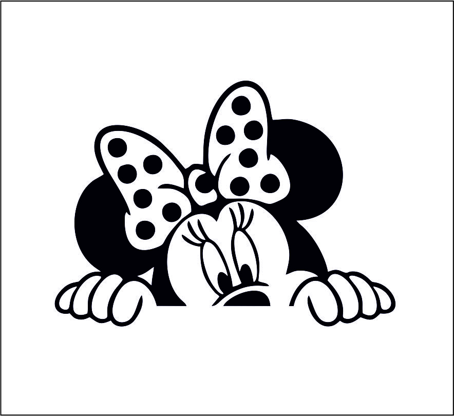 Minnie Mouse Peeking logo | SVGprinted